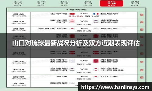 山口对琉球最新战况分析及双方近期表现评估